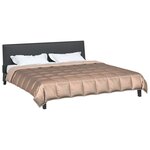 vidaXL Duvet d'été simple Doré 240 x 200 cm Satin et Microfibre