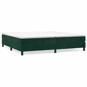 vidaXL Cadre de lit vert foncé 200x200 cm velours