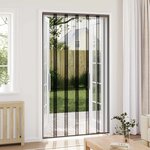 vidaXL Écran de porte insectes avec rideau en maille Noir polyester