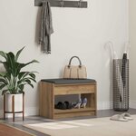 vidaXL Banc d'entrée Chêne Artisanal 63 x 38 x 45 cm