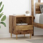 vidaXL Table de chevet Marron 40 x 35 x 47.5 cm Bois d'ingénierie