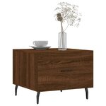 vidaXL Table basse Chêne marron 50x50x40 cm Bois d'ingénierie
