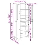 vidaXL Haut Armoire 2 Pièces Chêne artisanal Bois d'ingénierie