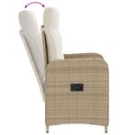 vidaXL Ensemble de repas extérieur 3 Pièces Beige et blanc crème