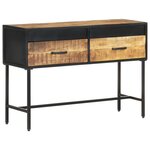 vidaXL Table console 110x35x75 cm Bois de manguier brut