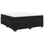vidaXL Sommier à lattes de lit et matelas Noir 200x200 cm Velours