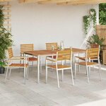 vidaXL Ensemble de salle à manger pour jardin 7 Pièces