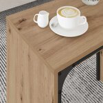 vidaXL Table basse gigogne 3 Pièces chêne artisanal 60 x 35 x 56 cm