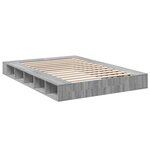 vidaXL Cadre de lit sans matelas sonoma gris 150x200 cm