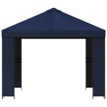 vidaXL Pavillon 3 x 3 m Bleu Polyester et Acier 190 gsm