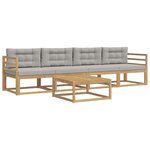 vidaXL Ensemble de canapés d'extérieur 4 pc Blanc et gris clair