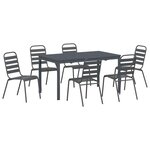vidaXL Ensemble de salle à manger pour jardin 7 pc Anthracite