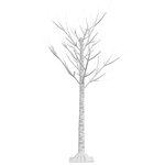 vidaXL Sapin de Noël 120 LED blanc chaud Saule 1 2 m Int/Ext
