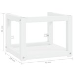 vidaXL Cadre de lavabo de salle de bain mural Blanc 40x38x31 cm Fer