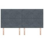 Headboard LED vidaXL Gris Foncé 90 cm Velours
