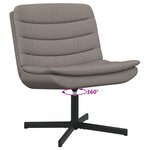 vidaXL Chaise Pivotante Taupe Tissu Une personne Élégante