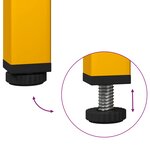 vidaXL Buffet jaune moutarde 68x39x73 5 cm acier laminé à froid