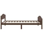 vidaXL Cadre de lit sans matelas marron foncé pin massif 100x200 cm