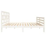 vidaXL Cadre de lit sans matelas blanc bois massif 140x200 cm