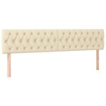 VidaXL Cadre de lit ottoman avec matelas crème 180x200 cm tissu