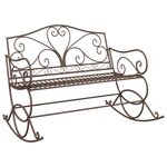 vidaXL Banc de jardin Marron ancien Acier