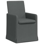 vidaXL Chaises de salle à manger 2 pc Tissu Gris foncé 57 x 68 x 94 cm