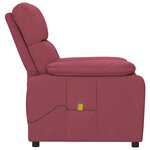 vidaXL Fauteuil de massage Rouge bordeaux Tissu