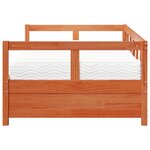 vidaXL Lit de jour avec matelas cire marron 80x200 cm bois pin massif