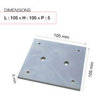 Platine de fixation au sol pour boite aux lettres