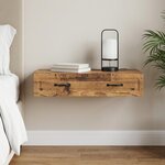 vidaXL Table d'appoint murale Bois ancien 87 5 x 34 5 x 17 cm