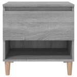 vidaXL Tables de chevet 2 Pièces Sonoma gris 50x46x50cm Bois d’ingénierie