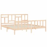 vidaXL Cadre de lit avec tête de lit 200x200 cm bois massif