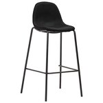 vidaXL Ensemble de bar 5 Pièces Tissu Noir