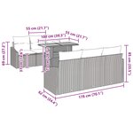 vidaXL Ensemble de salle à manger pour jardin 7 Pièces Noir et Sarcelle