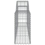 vidaXL Paniers à gabions arqués 9 Pièces 200x30x60/80 cm Fer galvanisé