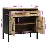 vidaXL Buffet Marron 70 x 35 x 70 cm Bois de manguier massif
