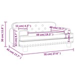 vidaXL Canapé pour enfants gris foncé 70x45x30 cm velours