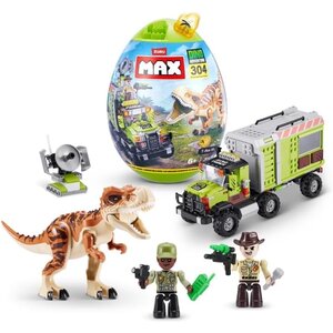 Zuru 83155 - MAX Build More - Aventure de Dino T-Rex attaque (310 blocs)