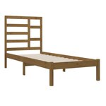 vidaXL Cadre de lit sans matelas marron miel bois massif 100x200 cm