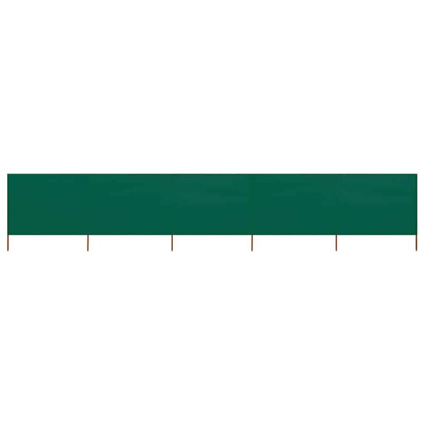 vidaXL Paravent 5 panneaux Tissu 600 x 120 cm Vert