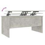 vidaXL Table basse gris béton 102x50 5x46 5 cm bois d'ingénierie