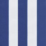 vidaXL Coussins de chaise à dossier bas lot de 2 rayures bleu/blanc