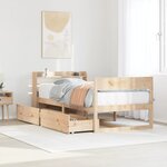 vidaXL Cadre de lit sans matelas 90x190 cm bois de pin massif
