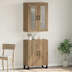 vidaXL Haut Armoire Montage mural chêne artisanal 69 5 x 34 x 90 cm