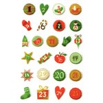 Pochette de 250 stickers déco 3D cooky Noël
