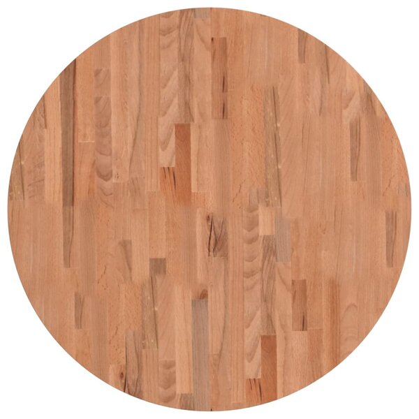 vidaXL Dessus de table Ø80x2 5 cm rond bois massif de hêtre
