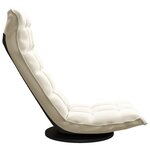 vidaXL Chaise de sol pivotante Crème Velours