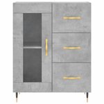 vidaXL Buffet gris béton 69 5x34x90 cm bois d'ingénierie
