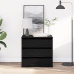 vidaXL Commode d'angle Chêne noir 60x41x58 cm Bois d'ingénierie
