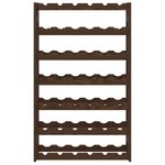 vidaXL Casier à bouteilles pour 42 bouteilles marron bois pin solide